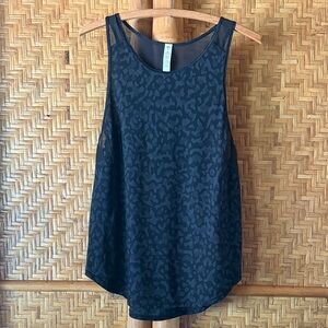 Black lululemon cheetah Sleeveless tank Top size 6